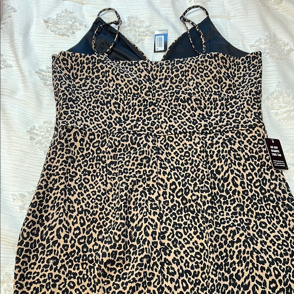 Chic Brown and Black Cheetah Print Express Dress - Picture 2 of 4